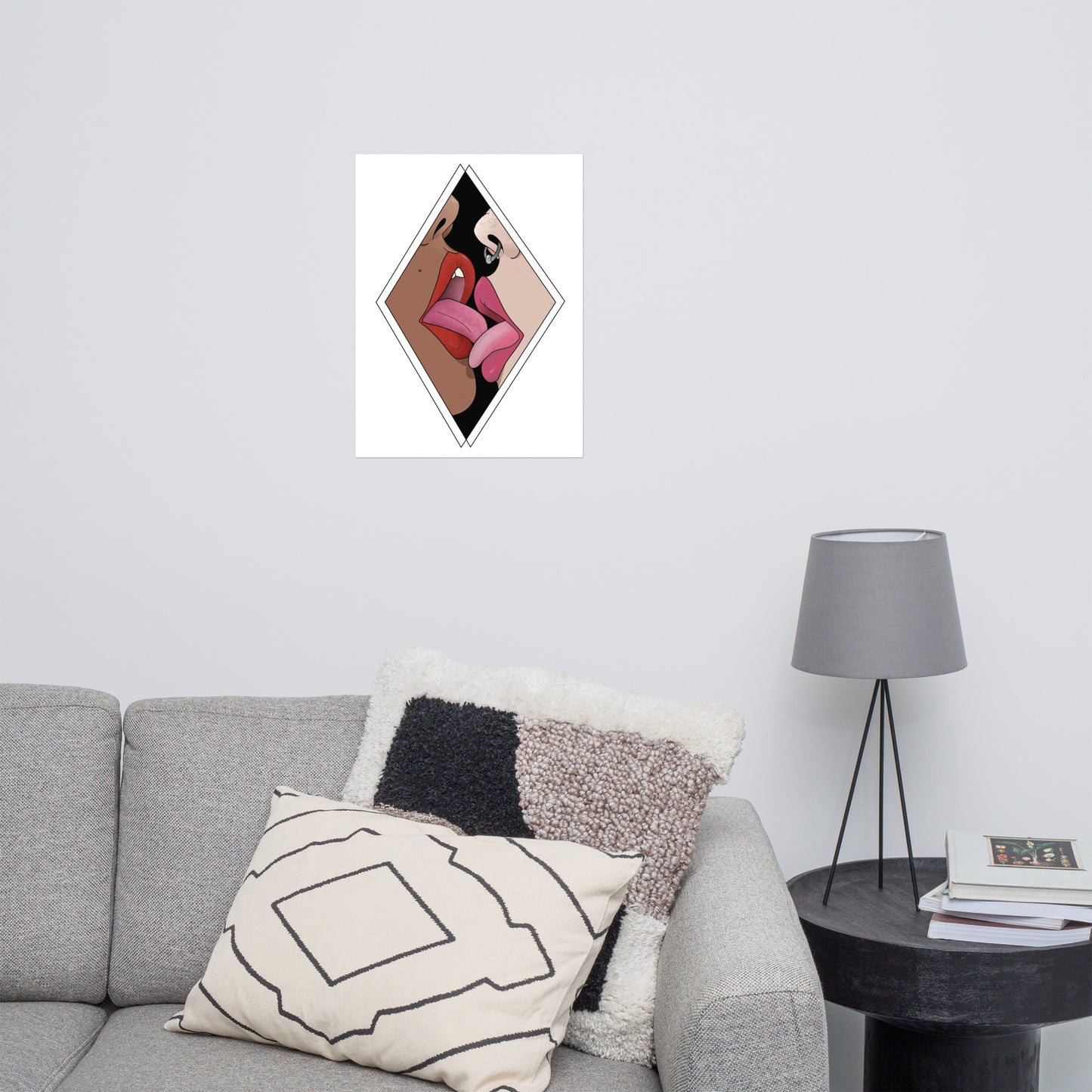 Kiss wall art - Colour